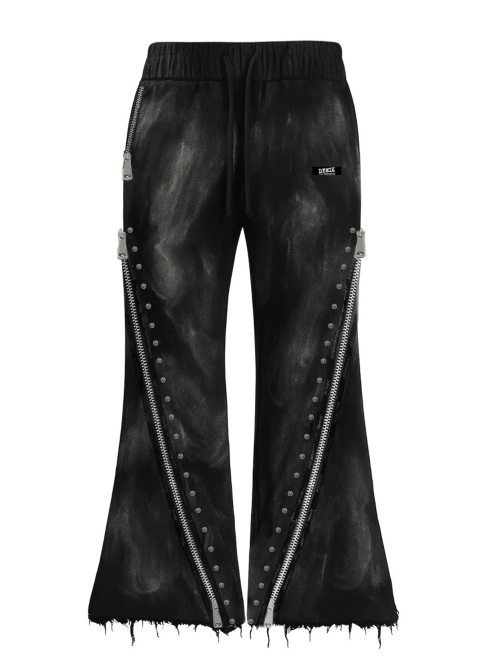 Demik Exclusives Black Diamond 3X Zip Flared Sweats Sweatpants – Size Medium